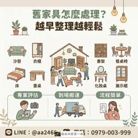 家具不是沒價值，只是需要換個地方繼續被使用0979003999